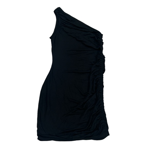 Women's Ruched One Shoulder Mini Dress - A New Day Black - Picture 8 of 10